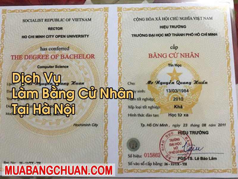 Làm Bằng Cử Nhân Tại Hà Nội