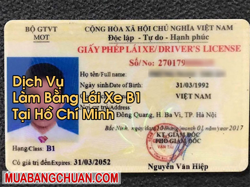 Làm Bằng Lái Xe B1 Tại Hồ Chí Minh