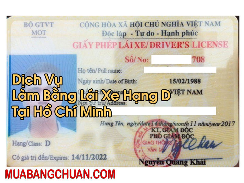 Làm Bằng Lái Xe Hạng D Tại Hồ Chí Minh