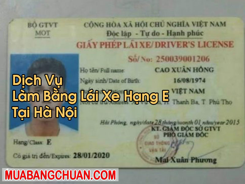 Làm Bằng Lái Xe Hạng E Tại Hà Nội