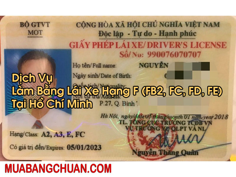 Làm Bằng Lái Xe Hạng F (FB2, FC, FD, FE) Tại Hồ Chí Minh