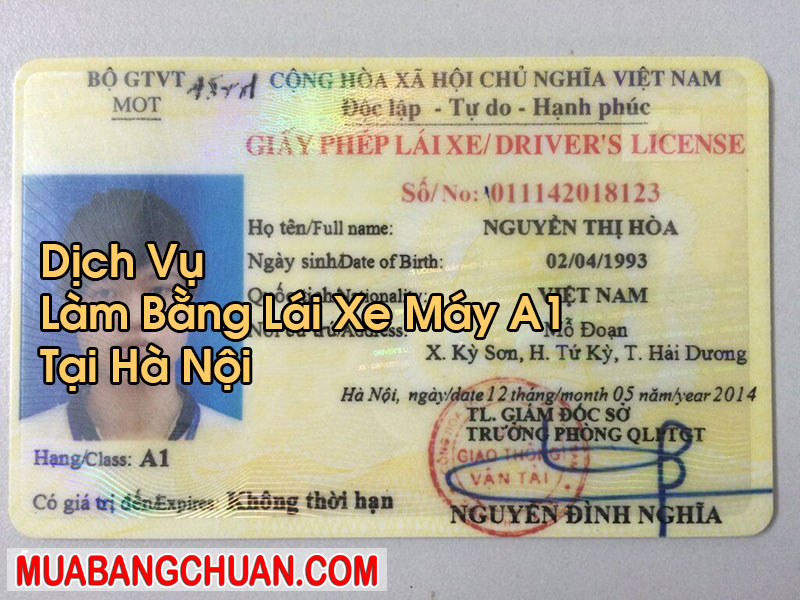 Làm Bằng Lái Xe Máy A1 Tại Hà Nội