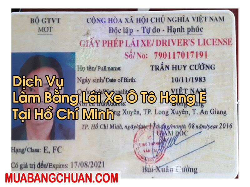 Làm Bằng Lái Xe Ô Tô Hạng E Tại Hồ Chí Minh