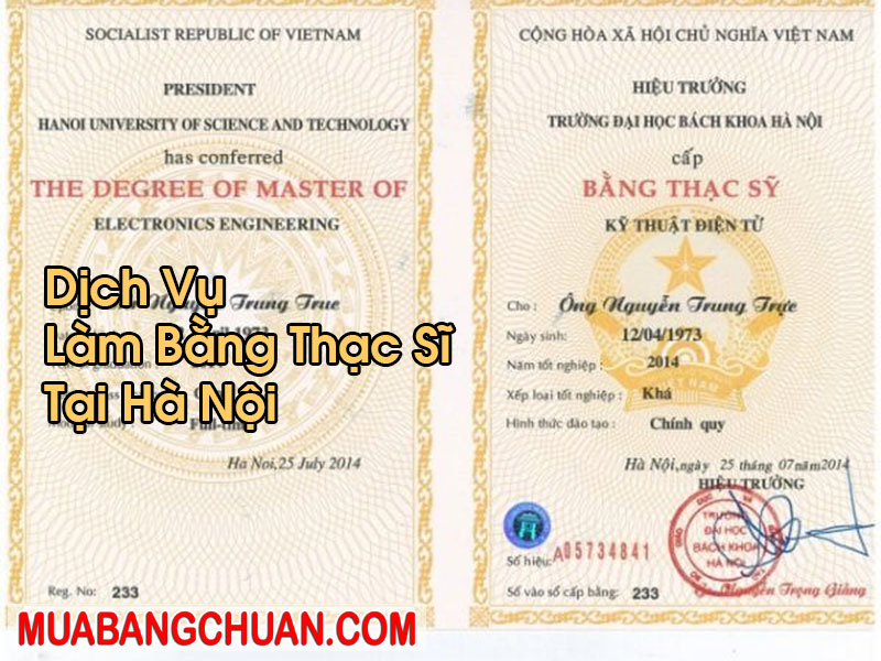 Làm Bằng Thạc Sĩ Tại Hà Nội