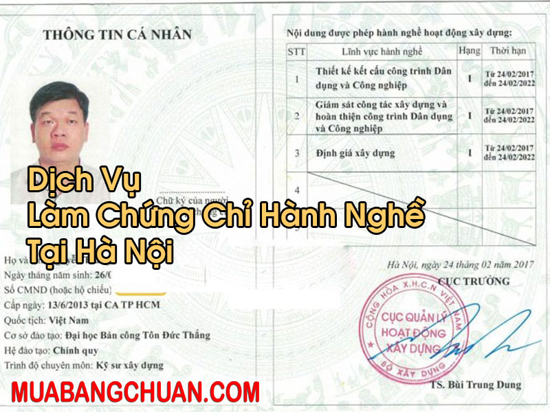 Làm Chứng Chỉ Hành Nghề Tại Hà Nội