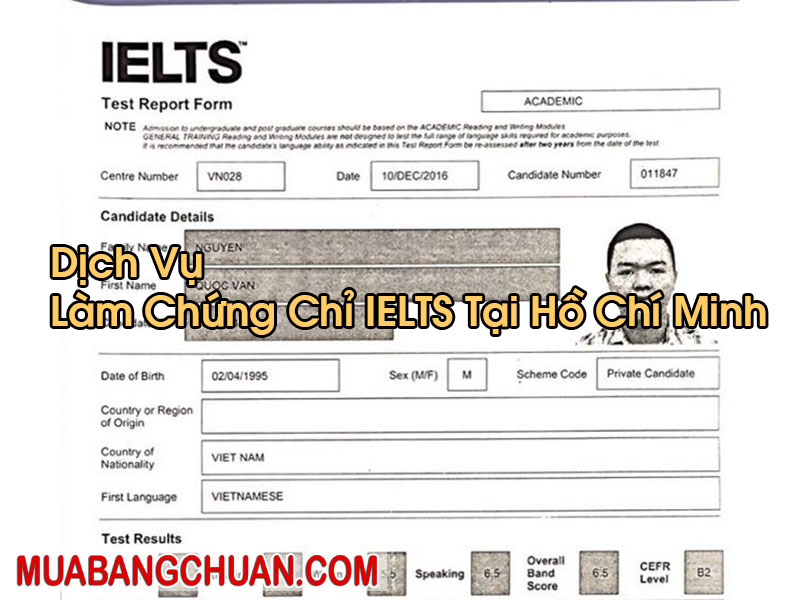 Làm Chứng Chỉ IELTS Tại Hồ Chí Minh