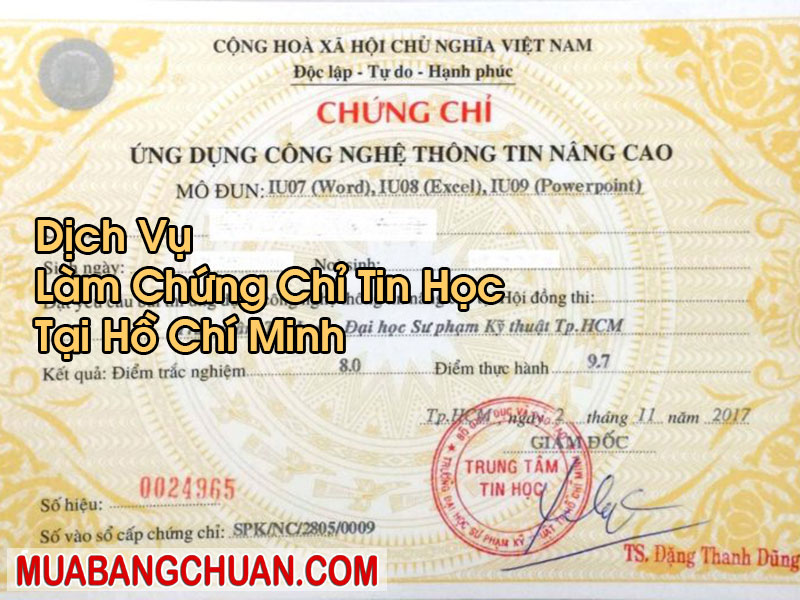 Làm Chứng Chỉ Tin Học Tại Hồ Chí Minh